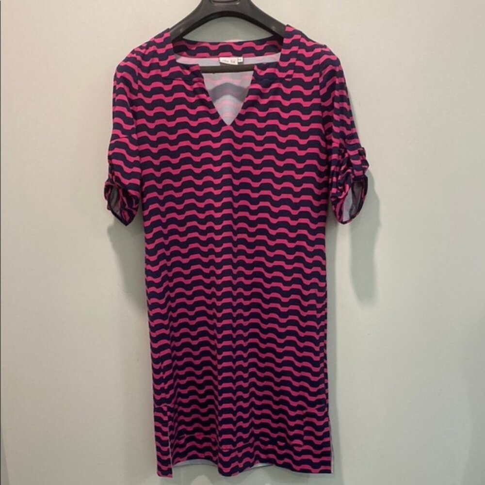 Ellie Kai Pink Dress Short Sleeve Size 8
